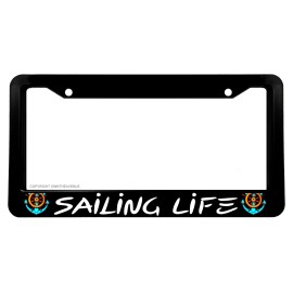 OwnTheAvenue Sailing Life Boat Ocean Yacht Nautical License Plate Frame