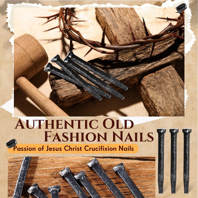 2.5" Wrought Head Nails Decorative Antique Rose Head Nail Crucifixion