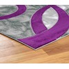 GLORY RUGS Area Rug Modern 8x10 Purple Circles Geometry Soft