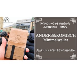 Wallet "A&K MINI" 【ANDERS & KOMISCH】 Made in Germany Minimalist Lightweight Vegan Handmade Black Brown Wallet, multicolor (black / gray), Compact