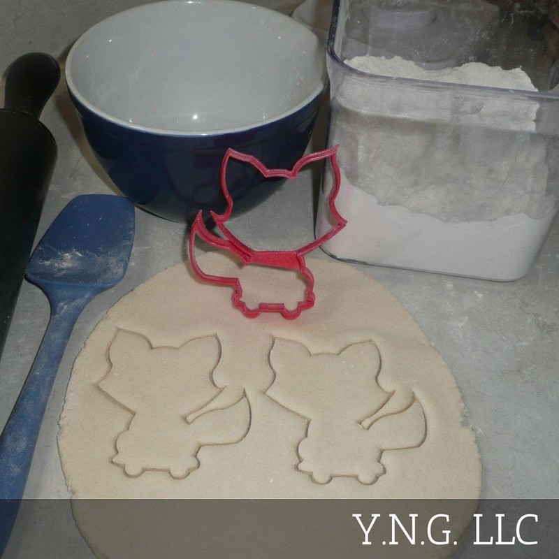 BABY FOX OUTLINE CUB PUP WOODLAND CREATURE ANIMAL COOKIE CUTTER