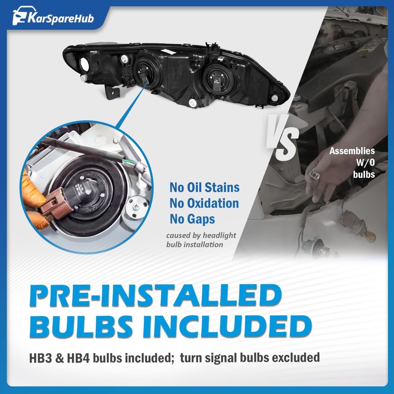 KarSpareHub Headlights Assembly for 2006 2007 2008 2009 2010 2011