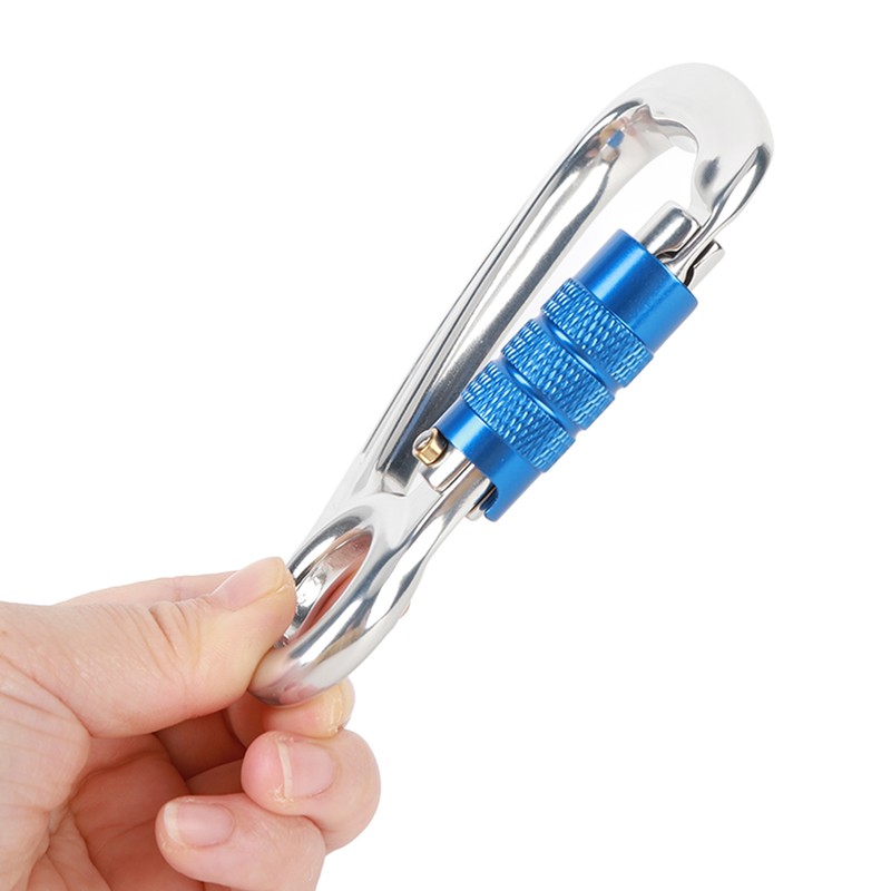 Climbing Carabiner Auto Lock Safe Large Opening 30KN Captive Eye