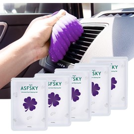 5 Pack Car Cleaning Gel for Car Detailing Dust Cleaning Slime Laptop Keyboards Remover Dust,Hair,Crumbs Car Cleaning Kit Cleaning Putty for Car Interior Cleaner（450g）