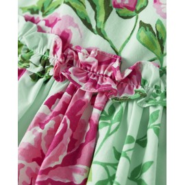 Gymboree,Girls,Spring Matching Dress Adult, Kids, Baby,4,Green Floral