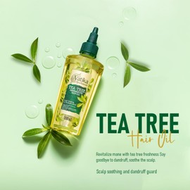 Vatika Afro Naturals Tea Tree Hair Oil - 100 ml | Restorative Hair Oil With Nourishing Blend | For Soothing Scalp & Protect Against Dandruff