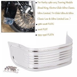 Unbranded Motorcycle Chrome Front Fender Trim Skirt For Harley Touring Models 1980-2013