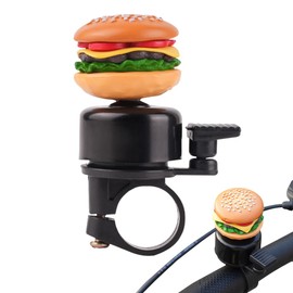 Hamburg Bike Bell, Bicycle Bells for Adults Kids, Aluminum Alloy Bicycle Bell, Interesting Hamburg Cartoon Mountain and Road Bike Bell, Showcasing Personality and Uniqueness