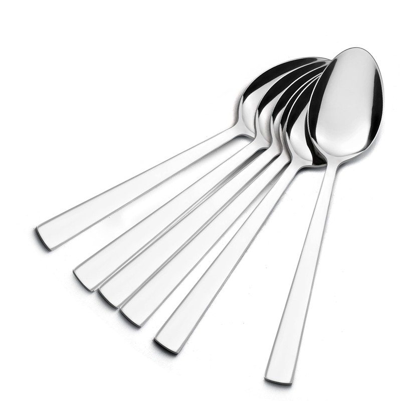 Teaspoon Set of 6, E-far 6.7 Inch Stainless Steel Spoons