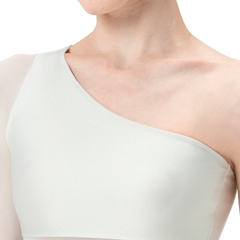 Flexdans Women's Ballet Leotard Single Shoulder Long Sleeve Ballet Dance