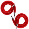 NovelBee 2 Pack of 6.6 Feet Velvet Rope with Black