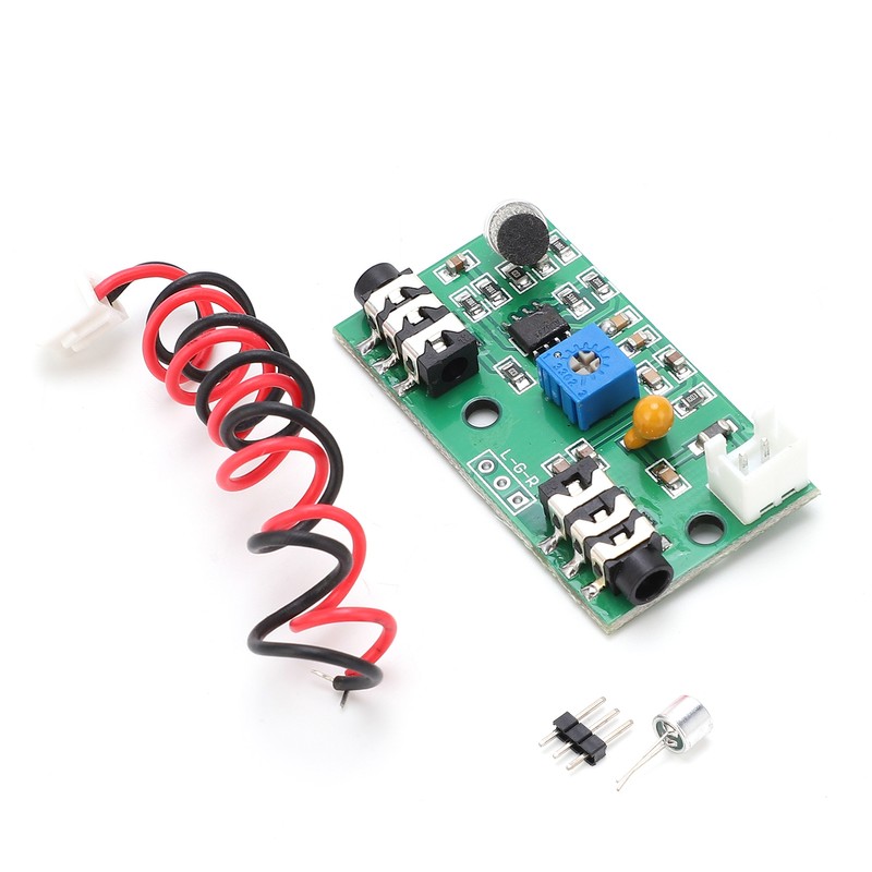 Microphone Board Adjustable Gain Amplifier Module Audio Signal Pickup DC