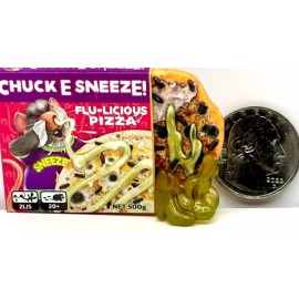 Zuru Mega Gross Mini Brands Chuck E Sneeze Flu-Licious Pizza Vs Chuck E Cheese Zuru Mega Gross Series 2