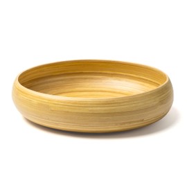 Jungle Culture Large Bamboo Salad Bowl 30cm – Handcrafted Wooden Serving Bowl Sustainable Homeware • for Kitchen Worktop or Dining Table • Lightweight Salad Bowl – Natural