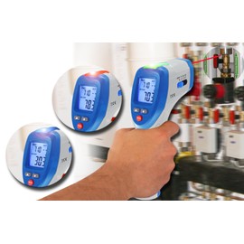 Peak Tech Infrared Thermometer -50 °C and 380 °C with Alarm LED Alarm setting for Contact-Free Temperature Measurement – 1 x P 4945