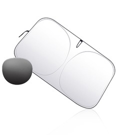 Automotive Windshield Sun Shade with Storage Bag - Keep Car Interior Cool | Universal Fit for Cars, Trucks, SUVs | 57 x 33.4 inches