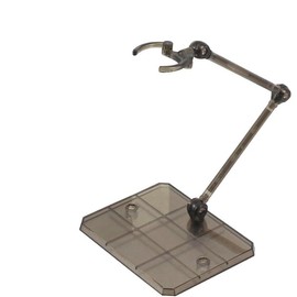 XISTEST Action Figure Stand, 2PCS Assembly Action Figure Display Holder Base Doll Model Support Stand Compatible with HG RG SD SHF Gundam 1/144 Toy (Black Transparent)