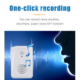Motion Activated Voice Player - Voice Recordable PIR Infrared Motion Sensor Detector with Multi-Track Playback,Home Safety Reminder,Elderly Forgetting Reminder,Point of Sale Advertisement…