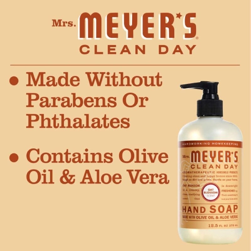 MRS. MEYER'S CLEAN DAY Hand Soap, Made with Essential Oils,