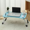 23.6'' Ergonomic Lap Desk with Storage Drawer & Cup Holder,