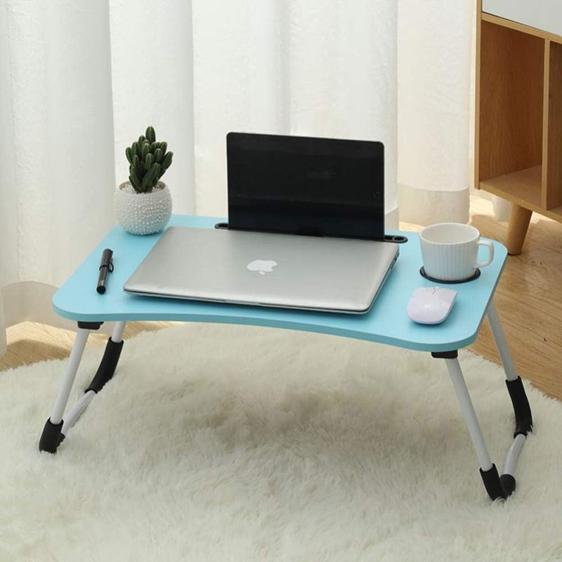 23.6'' Ergonomic Lap Desk with Storage Drawer & Cup Holder,