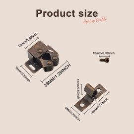 10PCS Cabinet Latch Double Roller Catch Hardware Catches Cabinet Latch Black Sturdy Catches Cabinet Latch Hardware with a Box for Cupboard Closet Kitchen Cabinet Door Latches and Catches - FUNCYboo