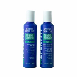 NEFERTITI COLOR  CARE SHAMPOO Y TRATAMIENTO BLEU