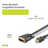 Goobay 51579 DVI-D/HDMI Cable, Gold-plated, Black, 1 m Cable Length