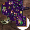 Pudodo Mardi Gras Table Runner Carnival Mask Fleur De Lis