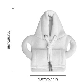 SXCCNW Car Gear Knob Cover, Gear Knob Cover, Gear Knob Cover, Gear Knob Hoodie Cover, Car Shifter Hoodie for Car Gear Lever Decoration, 15 x 13 cm, White