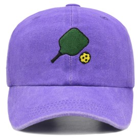 MINYJHZ Pickleball Hat, Pickleball Gift for Men Women, Adjustable Embroidered Baseball Cap, Comfortable, Breathable and Fashionable Purple