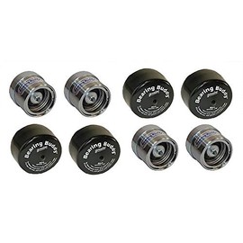 (4) 2.441 STAINLESS STEEL Boat Trailer BEARING BUDDY with Protective Bra - Wheel Center Caps 2441-SS (2 Pairs)
