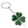 XGALBLA Cute Lucky Green 4 Leaf Clovers Key Ring Four