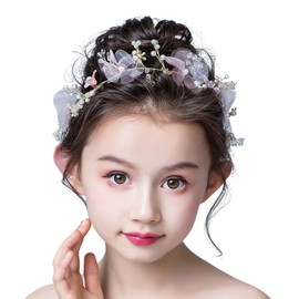 [MajuMaju] Hair Accessory Piano Recital Headdress Girls Children Handmade Handmade Arrangement Hair Ornament (D) (PHD06)