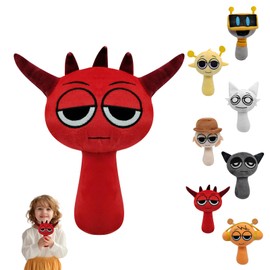 RCYHCY Wujiaoxiaohongren Sprunki Plushies, Sprunki Wenda Plush Toy, Soft Stuffed Animal Pillow Birthday Christmas Choice for Fans and Kids Boys Girls