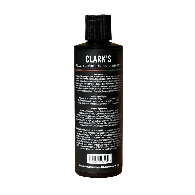 CLARK's Full Spectrum Dandruff Shampoo with Coal Tar, Salicylic Acid,