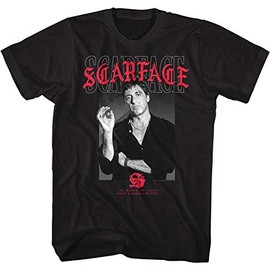 DressCode Scarface - Mens Text Layering 2 T-Shirt, Size: XXX-Large, Color: Black