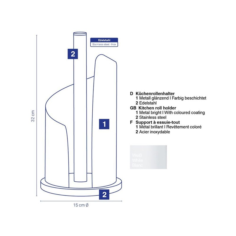 Kela 11199 Kitchen Roll Holder 15 cm Diameter