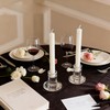 24 Pack Clear Glass Taper Candle Holders, 2.5 Inch Small