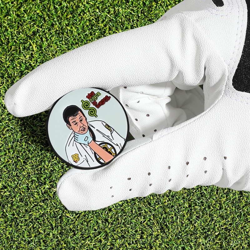 JIAOWEI Enamel Golf Ball Marker with Magnetic Hat Clip -