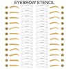 FOCALLURE Eyebrow Stamp and Eyebrow Stencil Kit, 24 Reusable Brow