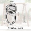 Shwdsy Pack of 4 Eye Plates, Stainless Steel, 6 mm