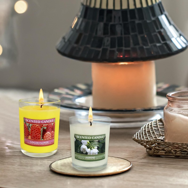 12 Pack Strong Scented Votive Candles Gift Set with 6