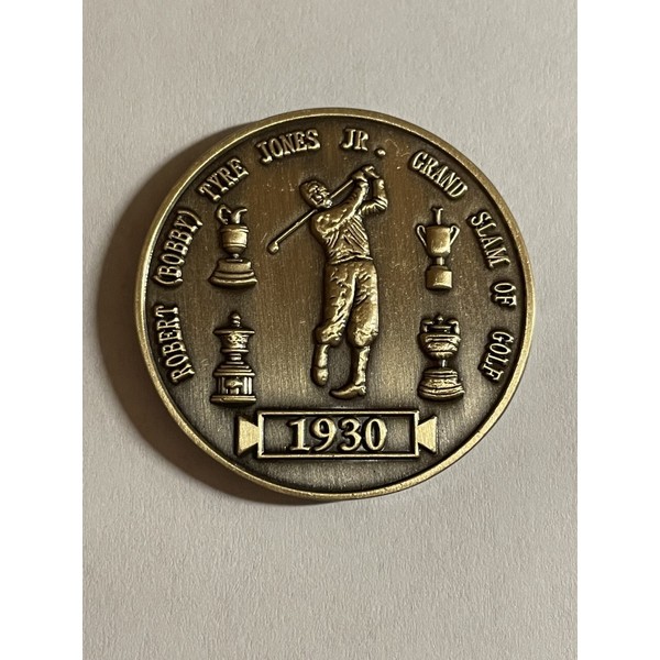 1930 Bobby Jones 'Grand Slam Of Golf' 1.5" Medallion Coin