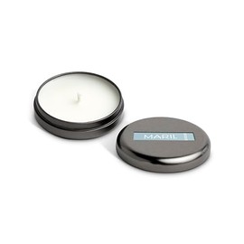 MARIL Collection Scented Demi 1.75 Ounce Wax and Tin Lidded Vessel Candle, Coconut + Driftwood
