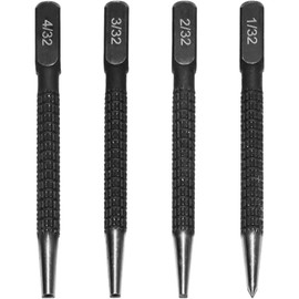 4 PCS Portable Positioning Punch Set, Nail Punches, Centre Punch, Automatic Centre Punches for Drilling, Carpentry & Automotive Repair