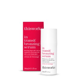 This Works - In Transit Bronzing Serum, Instant Tanning Drops for Face (30ml) Add to Moisturiser or Serum for a Natural Glow, Fake Tan