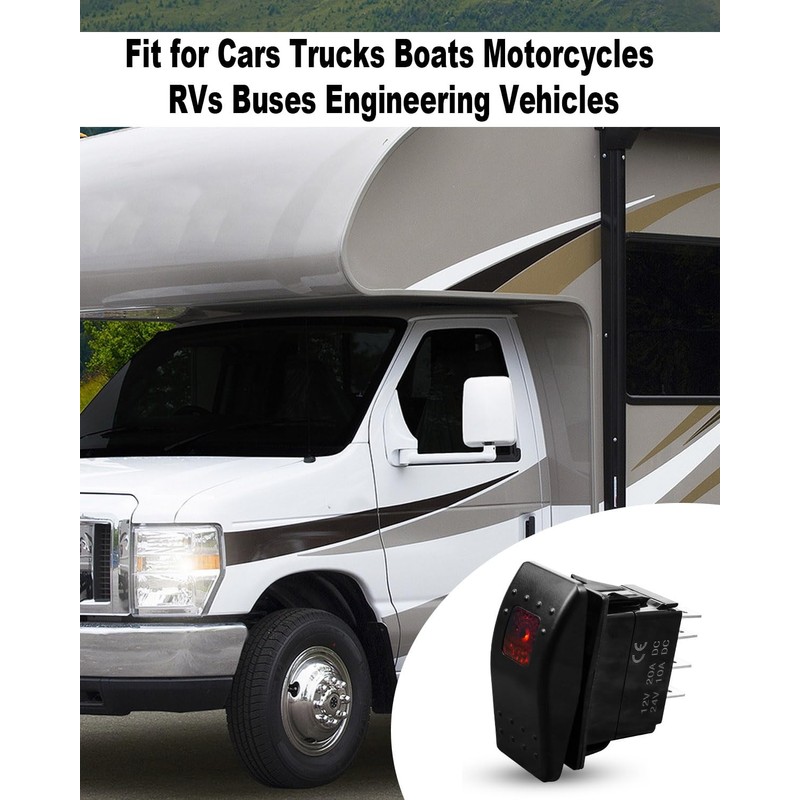 Replace 308-1062 Rocker Switch 5 Pin ON-Off-ON, Remote Start Switch