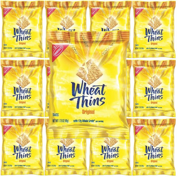 Wheat Thins Original Wheat Crackers, 1.75oz Bags, Pack of 10