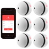 6-Pack Smart Smoke Detector with 10-Year Battery(Replaceable),Wi-Fi Smoke Detector with